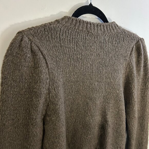 Remain | Cropped Ribbed Sweater Pearl Buttons Brown | Size ??? Women's - Picture 5 of 15